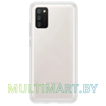Чехол Samsung Soft Clear Cover для Galaxy A02s (белый)